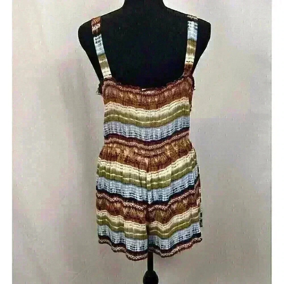Gypsies & Moondust Womens XL Multicolor Sleeveless Romper Rayon Boho Stretchy - Picture 16 of 16